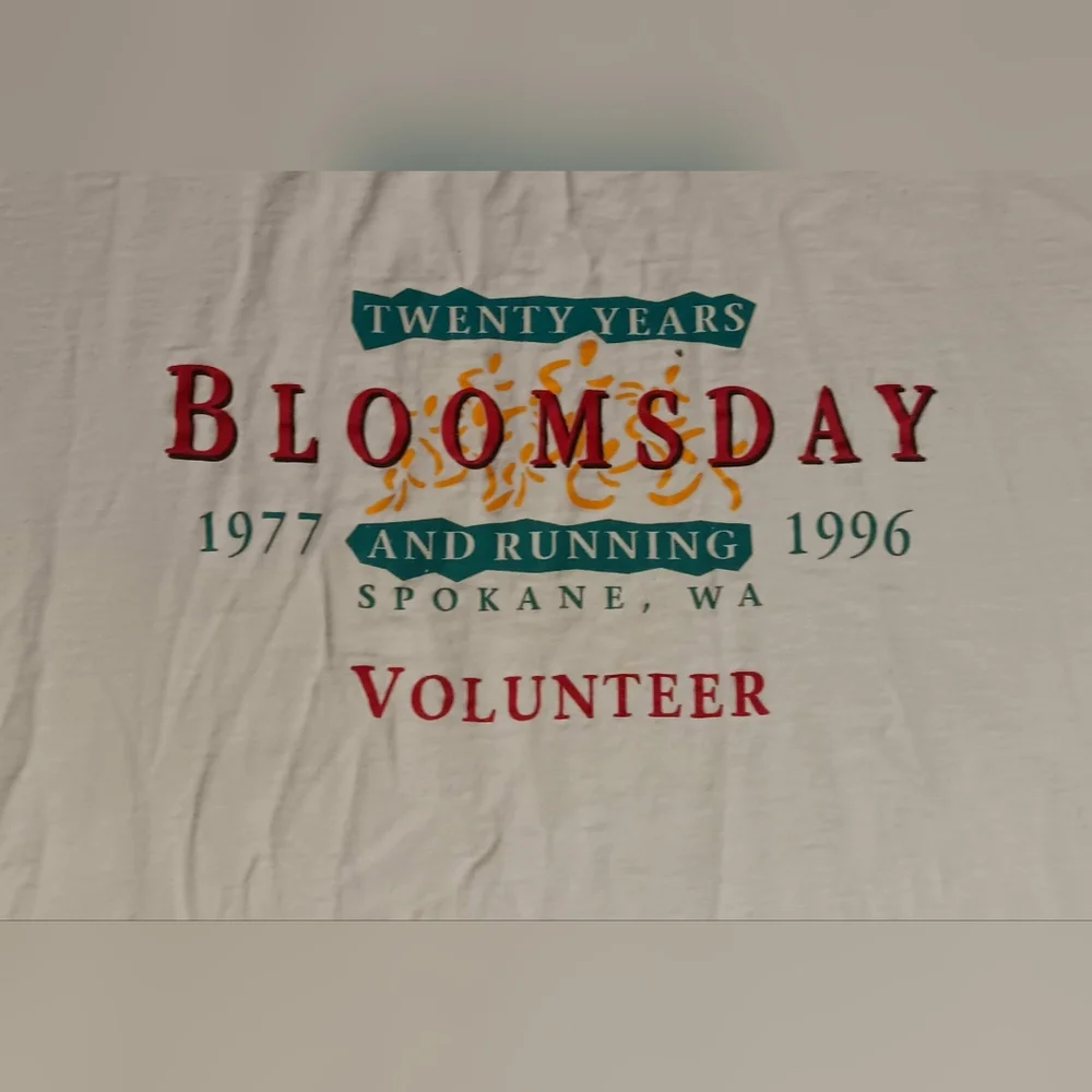vintage Bloomsday 1977-1996 20th Anniversary t-shirt running marathon volunteer - Picture 3 of 4